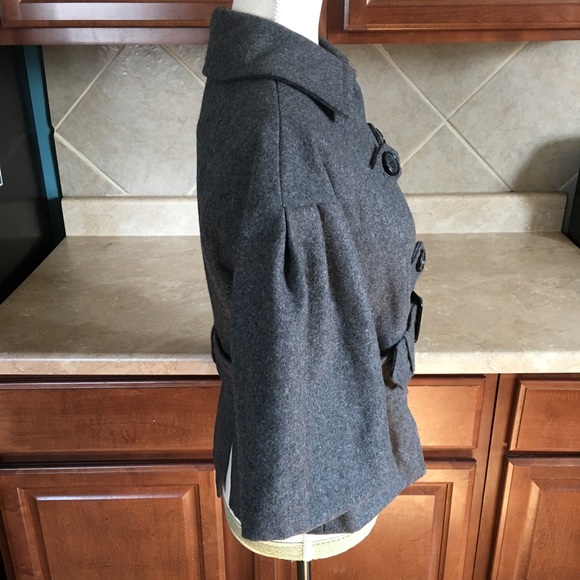 Guess Jacket with belt short bell sleeves Gray - Picture 3 of 6